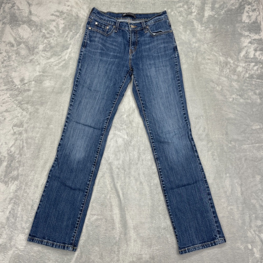Levi's Jeans Womens 6M (28x31) Blue Denim Stretch 505 Regular Fit Straight Leg